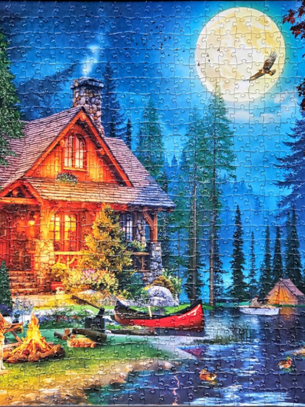 Moon Lake Cabin, 1000 piece puzzle, Eurographics Puzzles